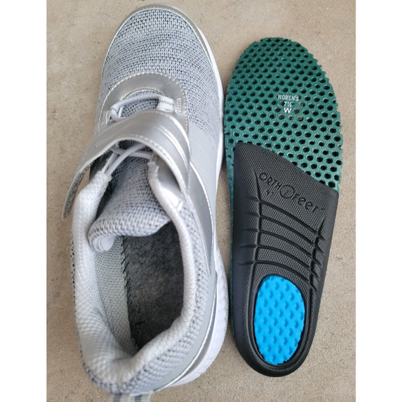 Orthofeet Joelle 7.5 Wide LEFT SHOE ONLY Knit Gray Comfort Ortho Sneaker AMPUTEE - Picture 9 of 10